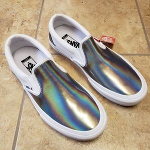 VANS Slip On Pro Silver Iridescent Hologram 🔥🔥🔥